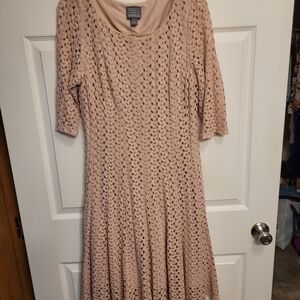 Rabbit Rabbit Rabbit Lace Long Sleeve Dress in Rose Formal/ Bridal Sz. 18